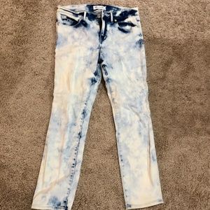 Madewell Tie-Dye White/Blue Jeans